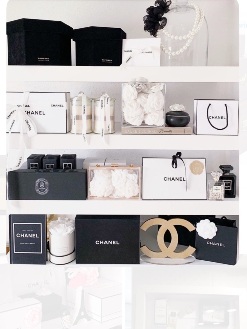 Chanel Decor Perfume Box Coffey Signature Box